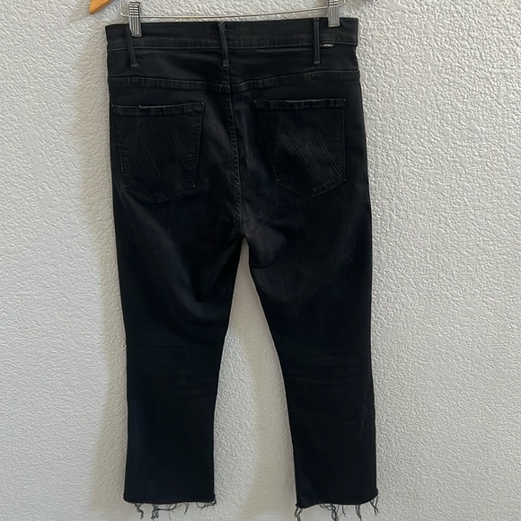 MOTHER The Hustler Ankle Fray Not Guilt Black Jeans Size 30 - Picture 6 of 10